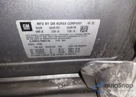 2021 Buick Encore Gx Awd Select из США, поврежденный, VIN KL4MMESL7MB051185